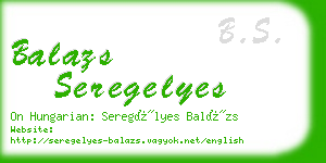 balazs seregelyes business card